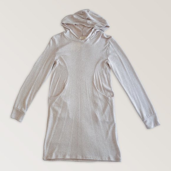 Pink Hooded Dress, Long Sweater With Pockets, Size S - Picture 2 of 8